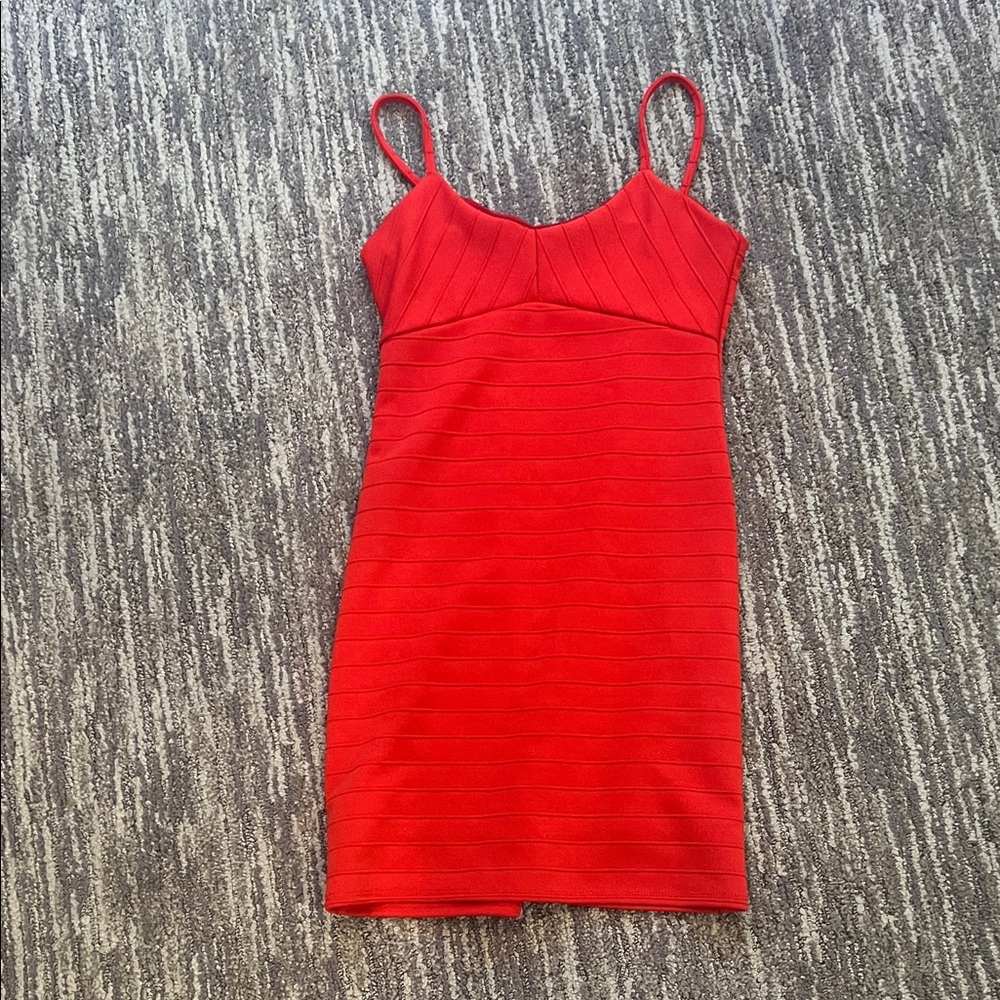 Chic Red Strappy Mini Dress